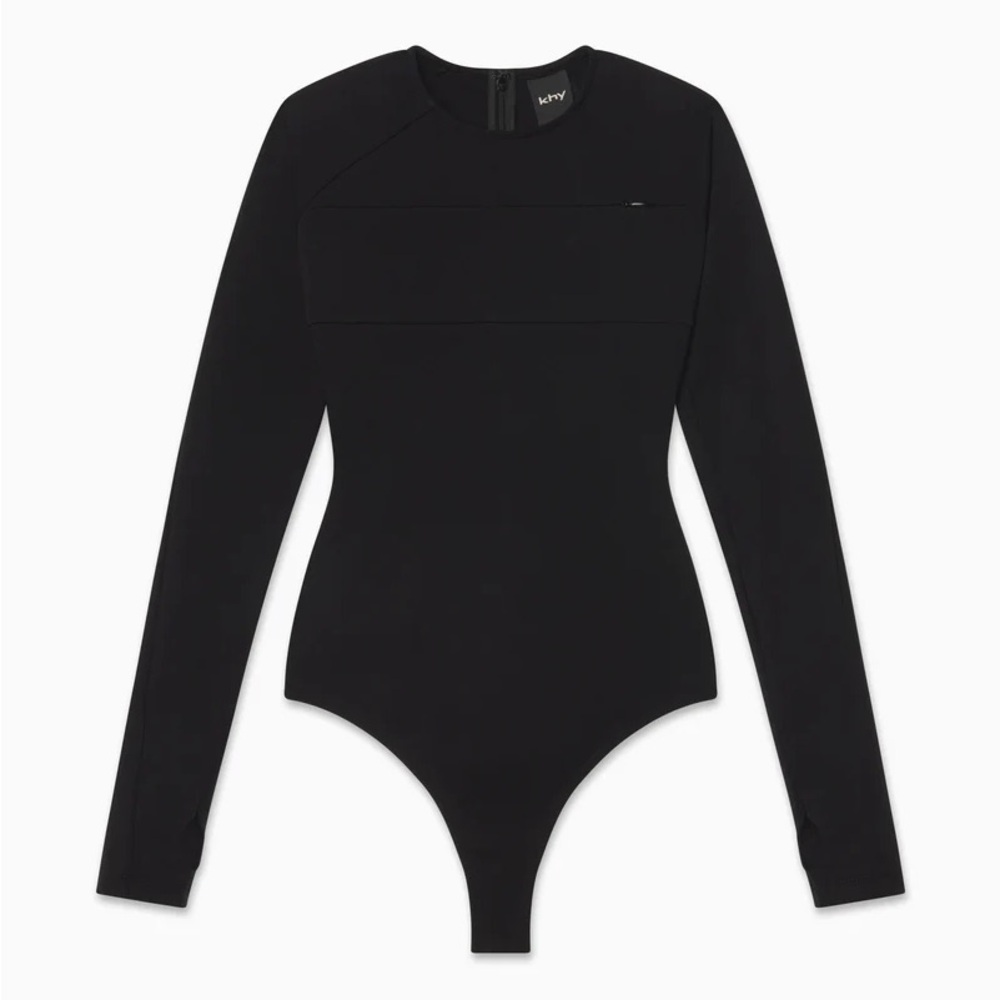 Khy by Kylie Jenner Black Thong Bodysuit